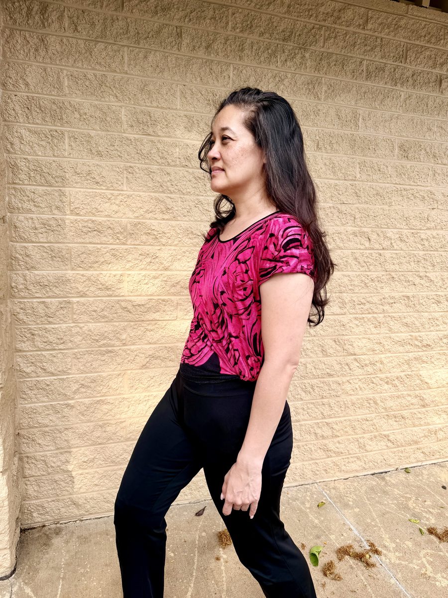 Demonstration of the psoas stretch